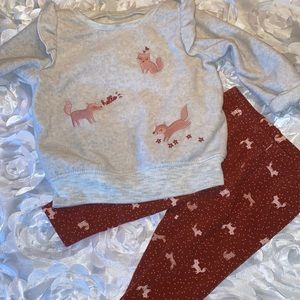 Autumn foxes outfit 0-3 months